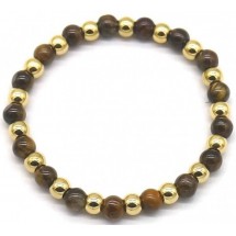AG 0037 - Armband - Stainless Steel - Natuursteen - Tiger Eye