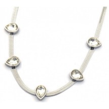 AK 0021 - Ketting - Stainless Steel - Cubic Zirkonia