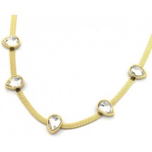 AK 0250 - Ketting - Stainless Steel - Cubic Zirkonia