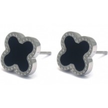 AK 0316 - Oorbellen - Stainless Steel - Klaver - 11mm
