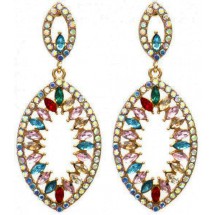 AB 0109 - Oorbellen - Statement - Crystal - 7,5x3cm