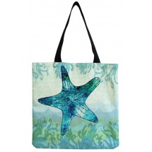 AB 0195 - Shopper met print - 38 x 40 cm - Zeester