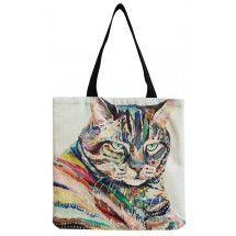 AC 0024 - Shopper met print - 38 x 40 cm - Kat