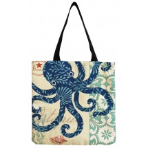 AK 0113 - Shopper met print - 38 x 40 cm - Octopus