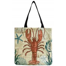 AC 0022 - Shopper met print - 38 x 40 cm - Kreeft