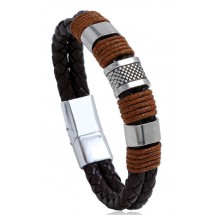 AC 0145 Lederen armband 21cm.