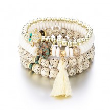 SZ 0027 - Armband - Bohemian - 4 Lagen - Tassel