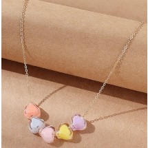 AF 0313 Colorful necklace/Hearts