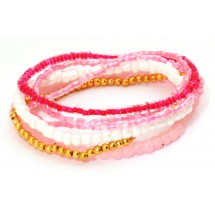 AK 0255 - Lot of beads- Set met 6 armbanden