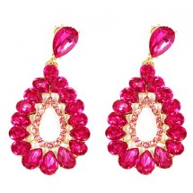 AA 0256 - Glass - Dropshaped Earrings - Crystal