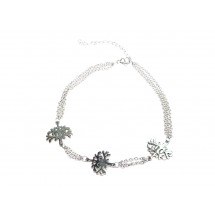 AF 0185 Stainless steel enkelbandje-Tree of life 24+5cm