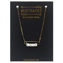 AB 0164  Stainless steel necklace/Love