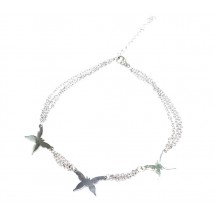 AF 0088 Stainless steel enkelbandje-Vlinder 24+5cm