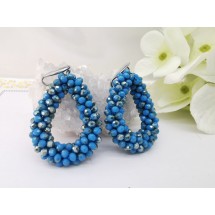 AK 0052- Faceted Glass Beads - 4,5x3,5cm