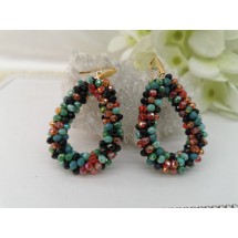 AF 0287 - Faceted Glass Beads - 4,5x3,5cm