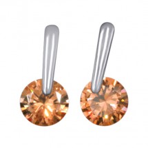 AA 0234 - Stainless Steel - Earrings- Crystal