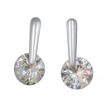 AA 0166 - Stainless Steel - Earrings- Crystal