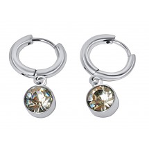 AK 0314 - Stainless Steel - Earrings- Crystal