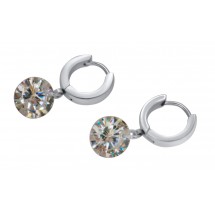 AA 0246 - Stainless Steel - Earrings - Crystal