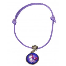 AB 0094 - Kinderarmband - Trekkoord - Unicorn - Bedel