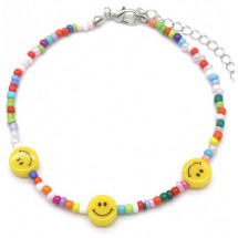 AC 0327 Enkelbandje Smiley