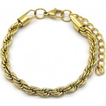 AB 0115 -  Armband - Stainless Steel - Twisted - 5mm
