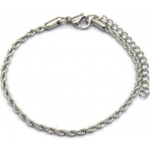 AB 0135 -  Armband - Stainless Steel - Twisted - 3mm