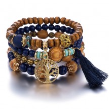 SK 0078 Bohemian set 4 Armbanden-Tree of life