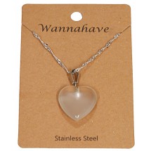 AK 0014 - Stainless steel - Natuursteen - White Agate