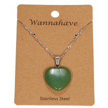 AK 0117 - Stainless steel - Natuursteen - Green Aventurine