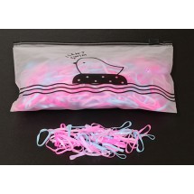 SK 0099 Etui met 500 haarelastiekjes