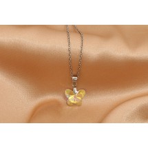 AK 0432 Stainless Steel Necklace-Shine/Butterfly
