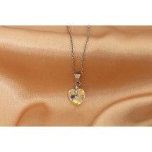 AF 0307 Stainless Steel Necklace-Shine/Heart