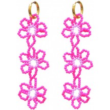 AB 0240 - Oorbellen - Stainless steel - Flowers - 8cm