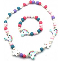 AH 0103 - Kinder sieraden - Armband en Ketting - Hout