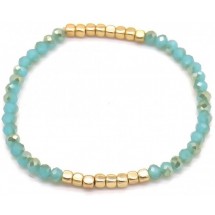 AB 0147 - Armband - Faceted Glass Beads