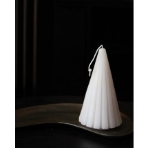 AF 0032 - Kaars - Boom - 8x8x15cm - Maat  S - Beige