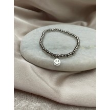 Armband - Stainless Steel - Bolletjes - Smiley