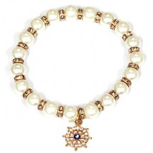 AB 0262 Pearl Bracelet/Crystals