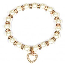 AB 0259 Pearl Bracelet/Crystals