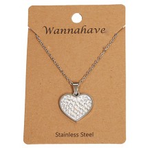AF 0155 Stainless steel necklace/Crystals