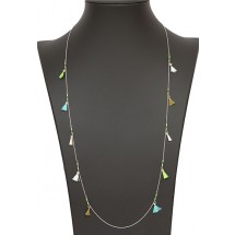 SK 0086 - Ketting - Stainless Steel - Tassels - 90+5cm