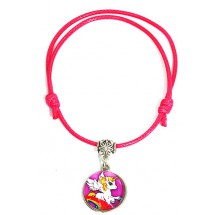 AF 0161 - Kinderarmband - Trekkoord - Unicorn - Bedel