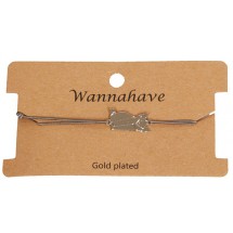 AH 0092 Bracelet/Gold plated-Cat