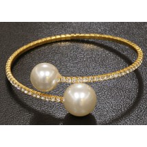 AB 0127 Pearl Bracelet/Rhinestone