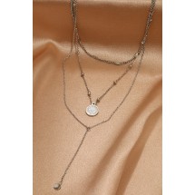 AK 0134 Stainless steel necklace/3 Layer