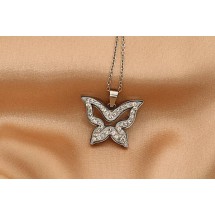 AA 0077 Stainless steel necklace/Crystals