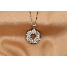 AF 0320 Stainless steel necklace/Crystals.