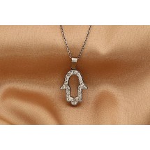 AF 0150 Stainless steel necklace/Crystals
