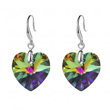 AB 0037 - Crystal - Heart - Roze/Groen Oil - 3cm